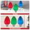 Glitzhome; Glitzhome® 23.5" Set of 3 Christmas Metal Red, Green & Blue Bulbs Yard Stake; Category:Christmas Yard Decorations; Image:3